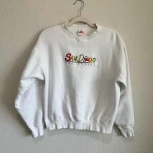 VTG San Diego California Womens Medium‎ Destination Pullover Sweater Casual Boho